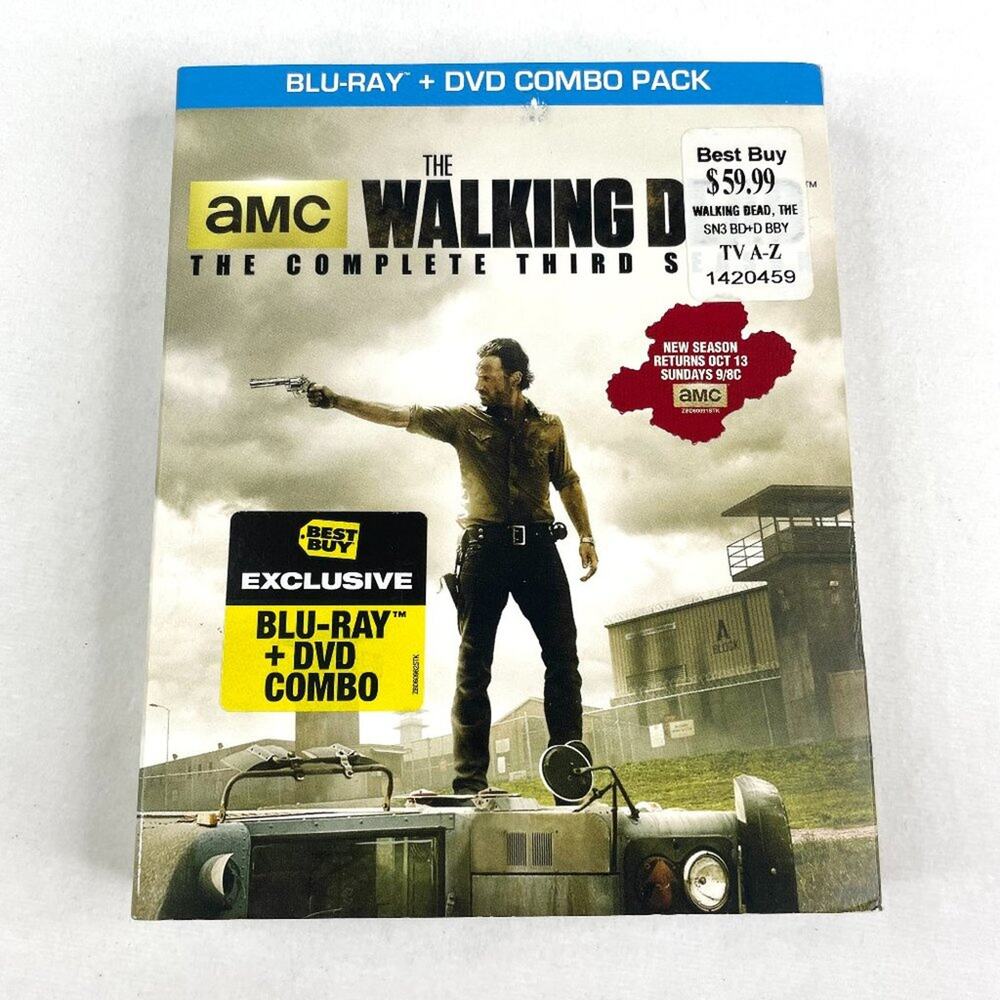 The Walking Dead Third Season Blu Ray Combo Pack Best Buy Exclusive New